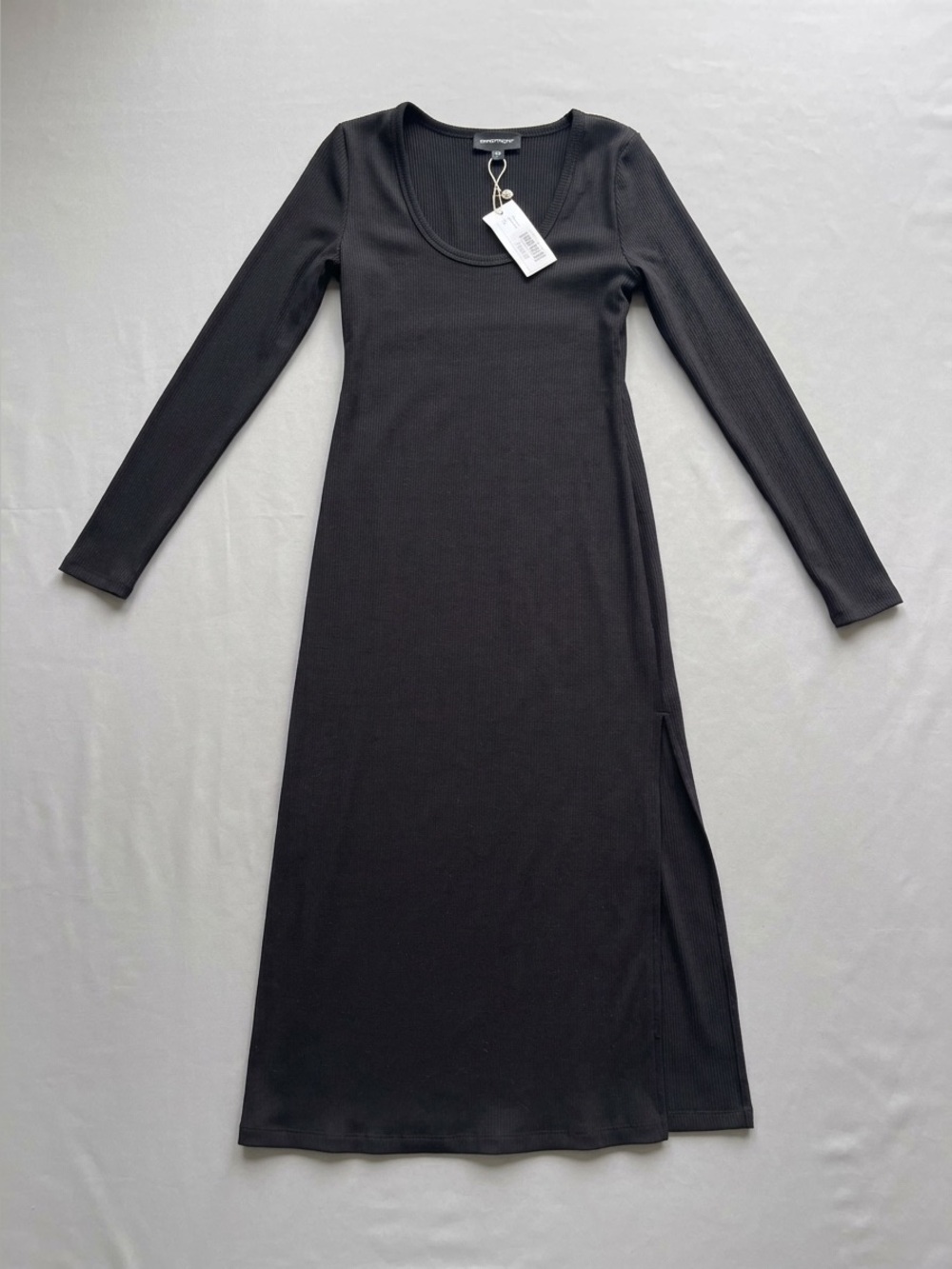 Fifteen Twenty Black Long Sleeve Scoop Neck Maxi Dress NWT !